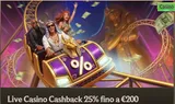 Cashback live casino 25 200